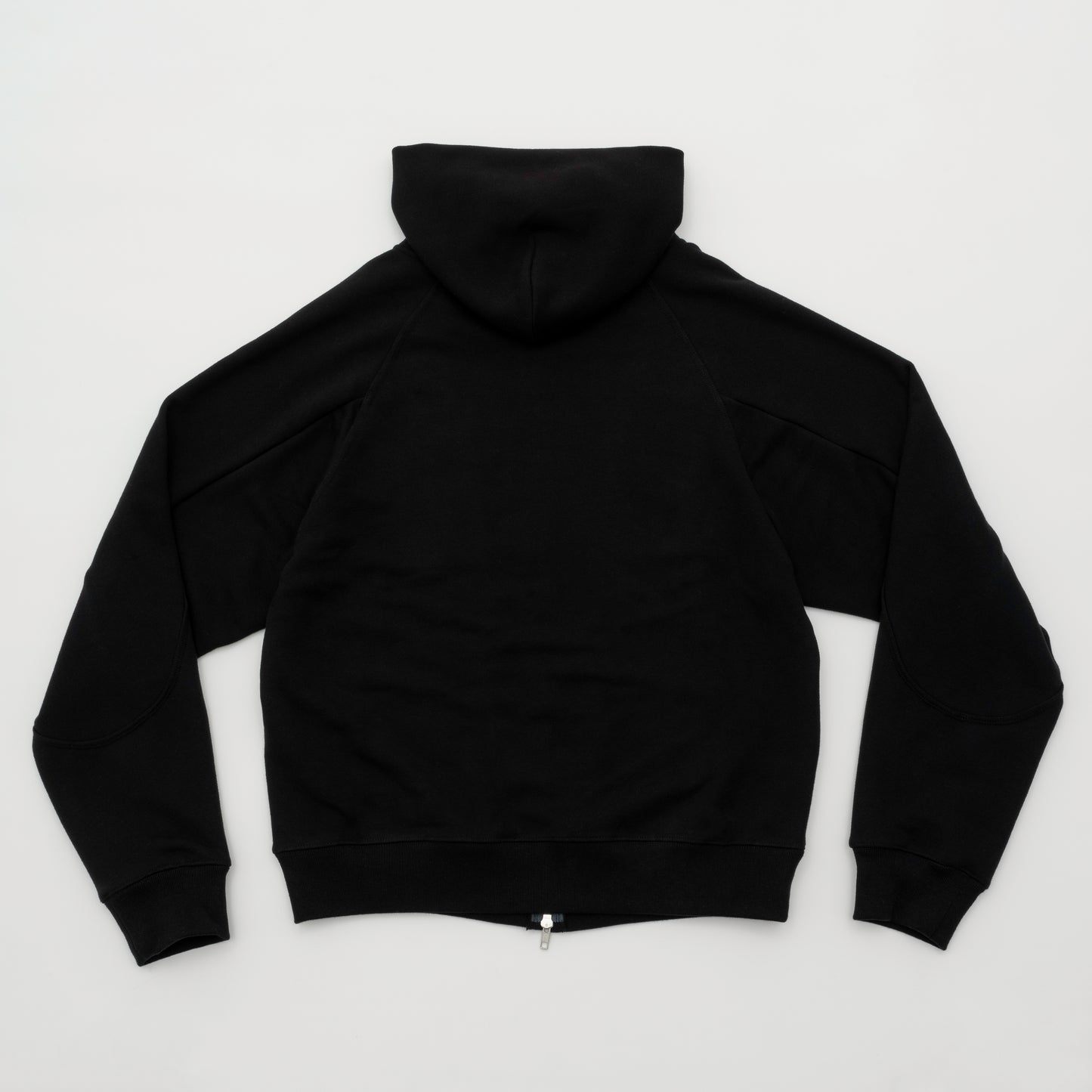 Double Elbow Zip Up Hooded Sweatshirt