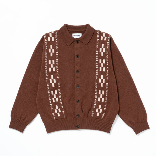 Minsa Knit Polo Cardigan