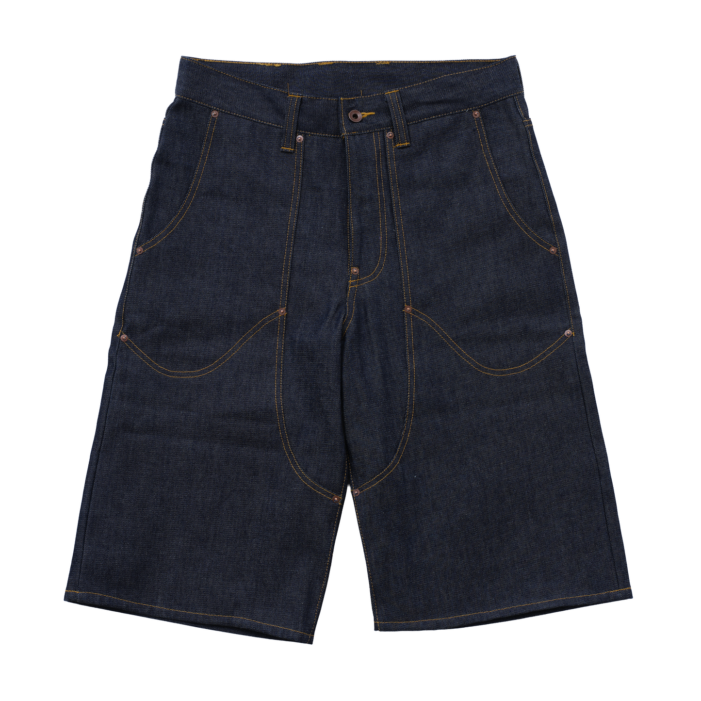 Double Knee Denim Shorts